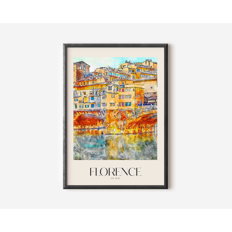 Travel Florence Wall Art Print, Trendy Italian Wall Art Poster, Famous Gallery Wall Art Decor for Living Room, Art Gift For Traveler Friend.jpg
