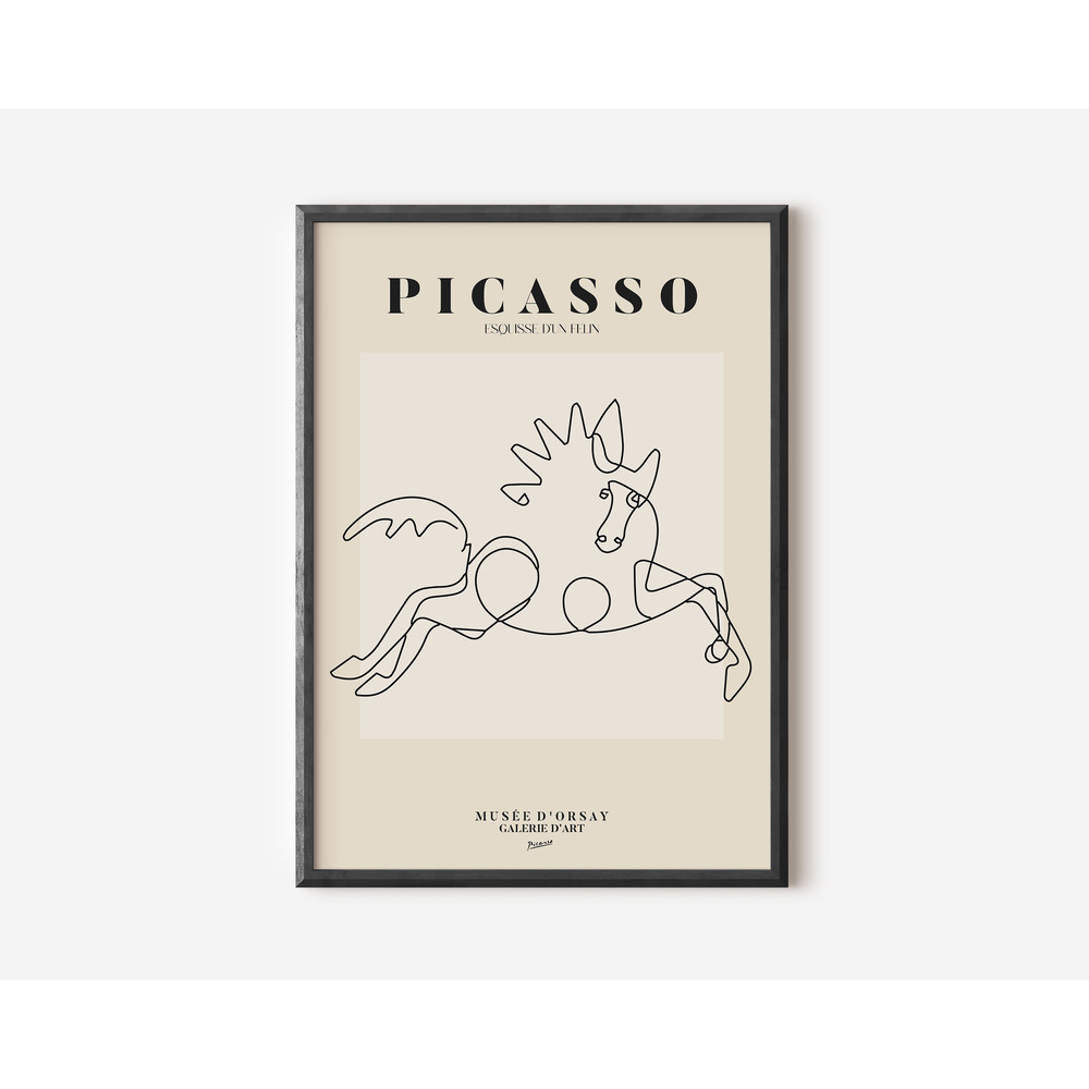 Picasso Exhibition Wall Art Print, Neutral Beige Abstract Vintage Minimalist Gift Idea, Famous Artist Print, Blue Gallery Wall Home Decor-28.jpg
