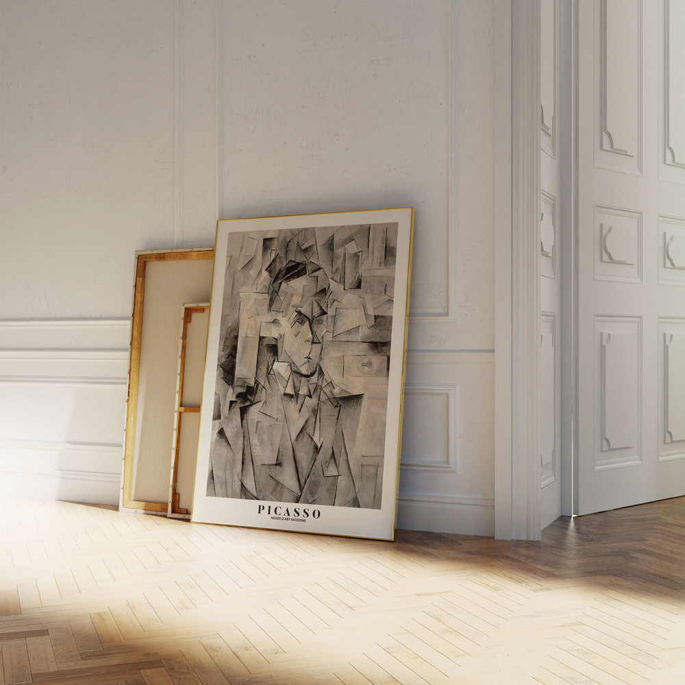 Picasso Exhibition Wall Art Print, Picasso Poster, Minimalist Vintage Poster, Cultural Wall Art, Brown Gallery Wall Home Decor, Vintage Gift.jpg