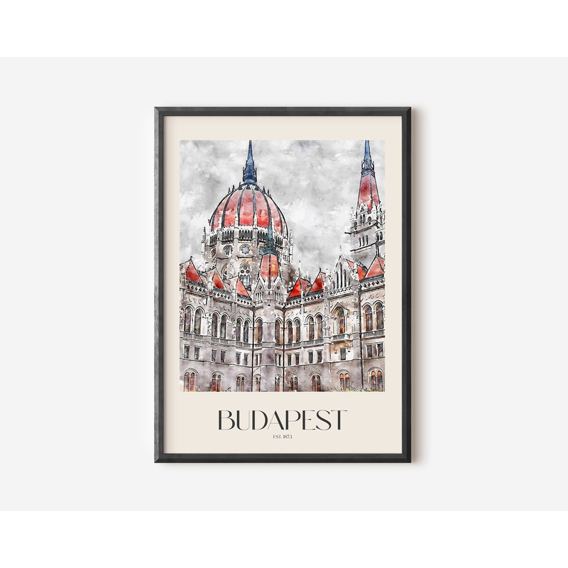Travel Budapest Wall Art Print, Trendy Hungarian Wall Art Poster, Famous Gallery Wall Art Decor for Living Room,Art Gift For Traveler Friend.jpg