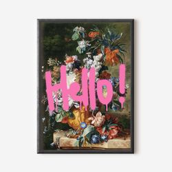 vintage altered art painting, classic oil painting, vintage exhibition art poster print, famous artist print, rustic gal