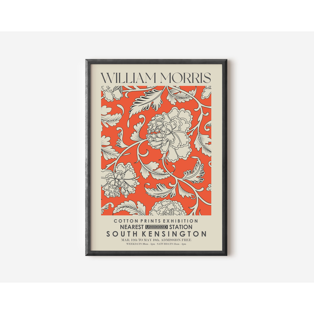 William Morris Exhibition Wall Art Print, Neutral Beige Abstract Vintage Minimalist Gift Idea, Famous Artist Print, Gallery Wall Home Decor-3.jpg