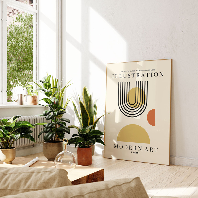 Mid Century Modern Exhibition Wall Art Print, Minimalist Vintage Poster, Cultural Wall Art, Iconic Gallery Wall Home Decor, Boho Style Decor-1.jpg