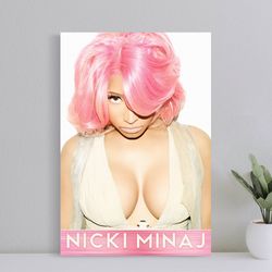 2012 nicki minaj pink hair poster, music print, wall art, art poster for gift, home decor, (no frame)