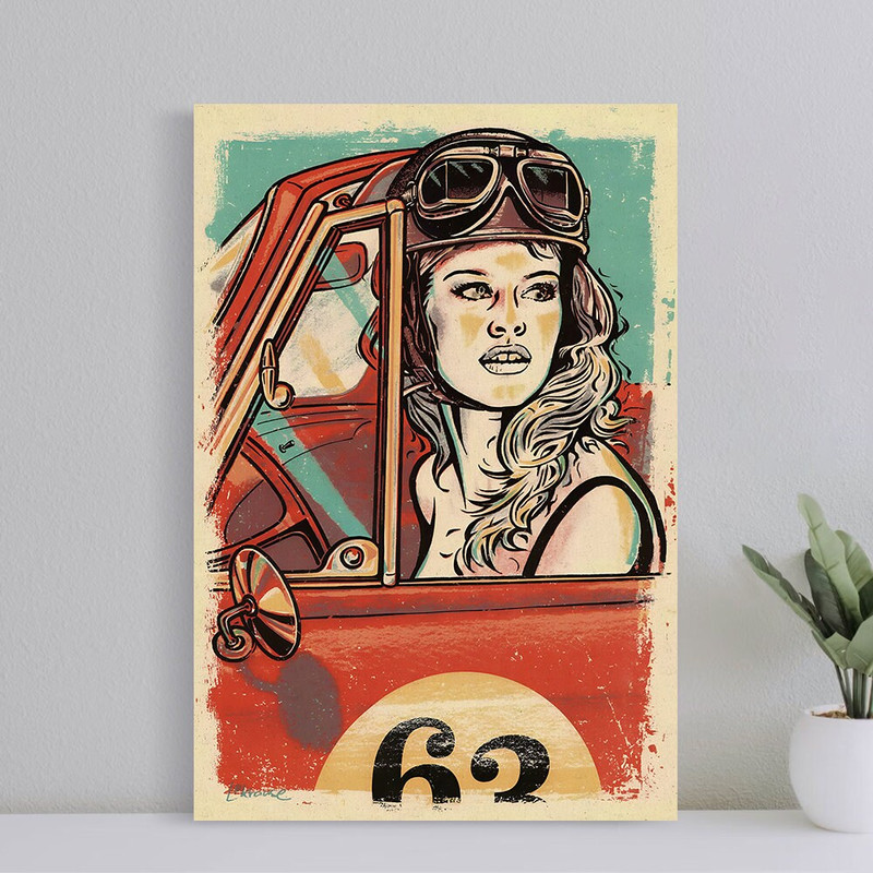 Car Racer Poster, Wall Art Canvas Print, Art Poster for Gift, Home Decor Poster, Love Gifts (No Frame).jpg