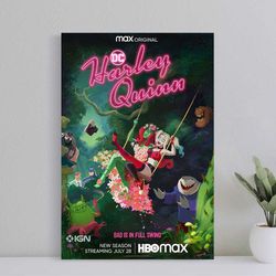 harley quinn season 3 movie poster, wall art film print, art poster for gift, home decor poster, (no frame)