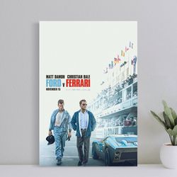 ford v ferrari film classic movie poster, wall art film print, art poster for gift, home decor poster, (no frame)