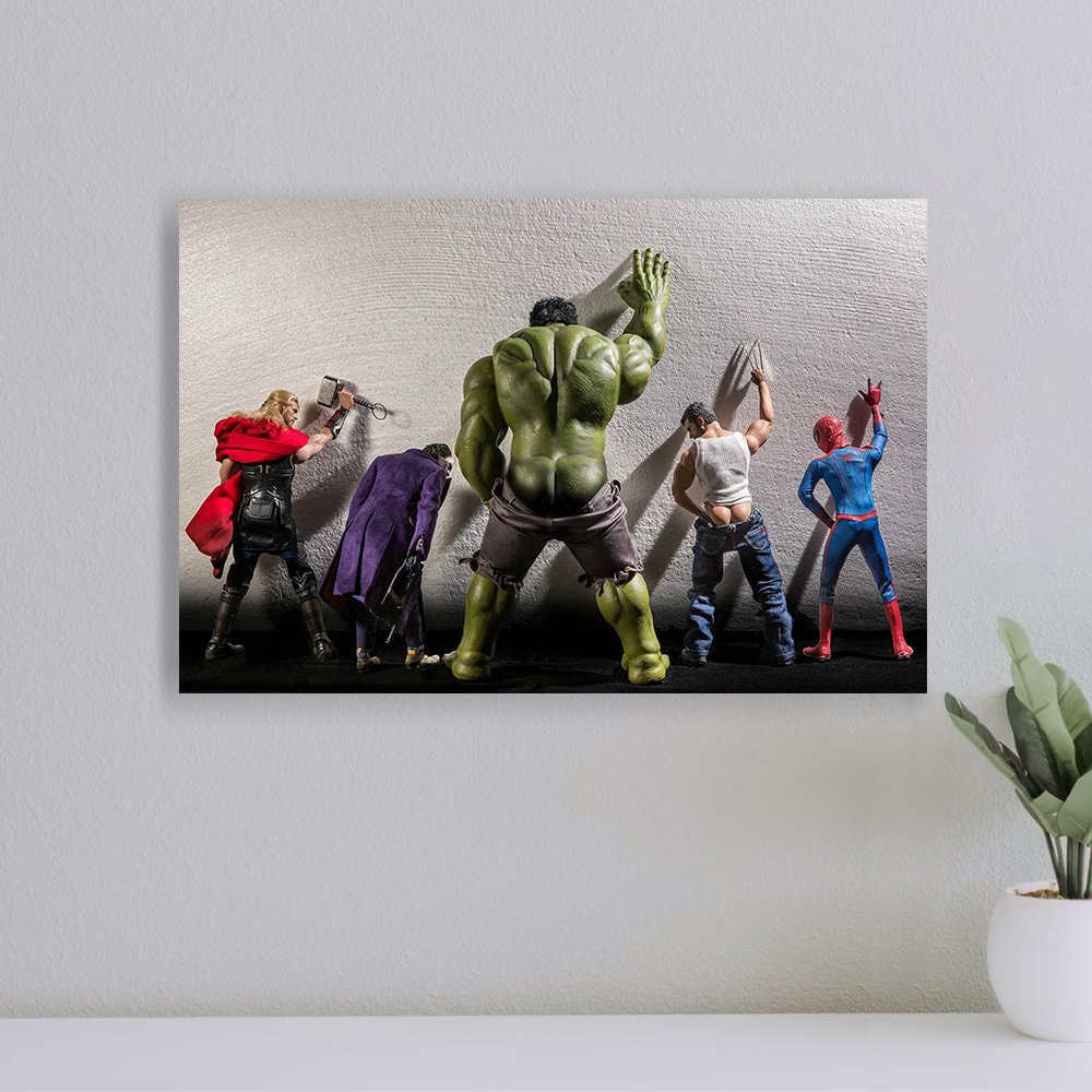 Avengers Movie Superheros in Toilet Poster, Wall Art Film Print, Art Poster for Gift, Home Decor Poster, (No Frame).jpg