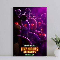 five nights at freddy's (2023) movie poster, wall art film print, art poster for gift, home decor poster, (no frame)