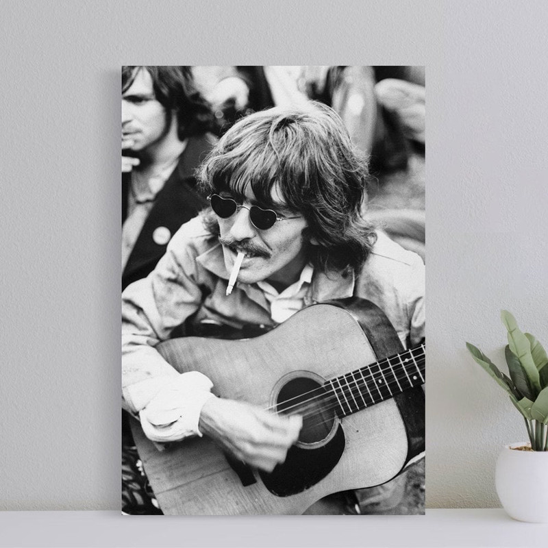 George Harrison Playing Guitar Movie Poster, Wall Art Film Print, Art Poster for Gift, Home Decor Poster, (No Frame).jpg