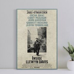 inside llewyn davis plot music movie poster, wall art film print, art poster for gift, home decor poster, (no frame)