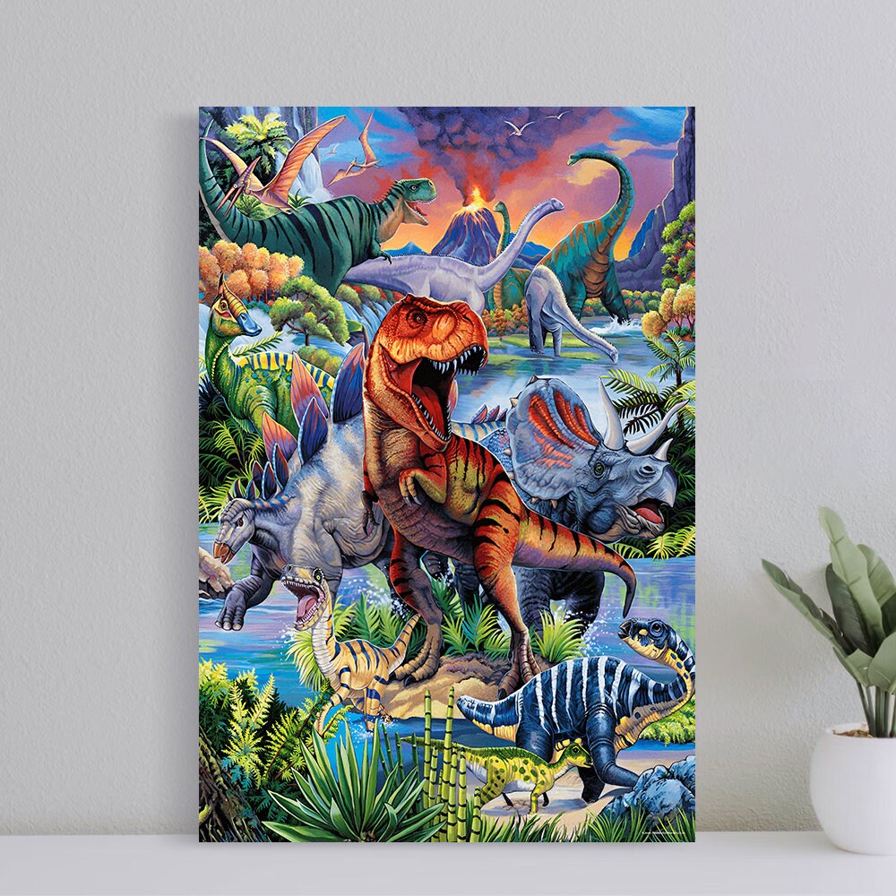 Jenny Newland Dinosaurs 2020 Poster, Wall Art Canvas Print, Art Poster for Gift, Home Decor Poster, Love Gifts (No Frame).jpg