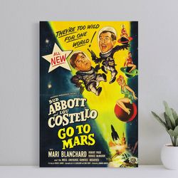 abbott and costello meet frankenstein movie poster , wall art film print, art poster for gift, home decor poster, (no fr