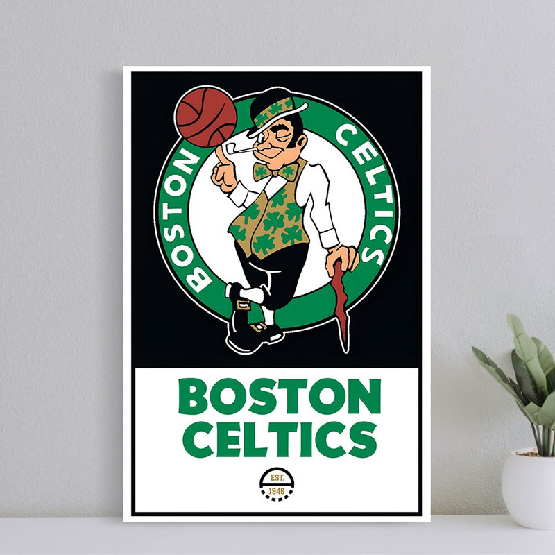 Boston Celtics Genuine Official Poster, Wall Art Canvas Print, Art Poster for Gift, Home Decor Poster, Love Gifts (No Frame).jpg