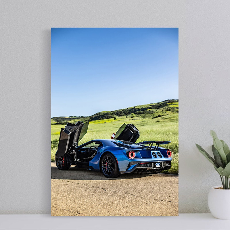 Ford Gt Sports Car Luxury Automotive Racing Movie Poster, Wall Art Film Print, Art Poster for Gift, Home Decor Poster, (No Frame).jpg