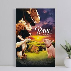 babe 1995 movie poster, wall art film print, art poster for gift, halloween decor poster, halloween gift for men poster,