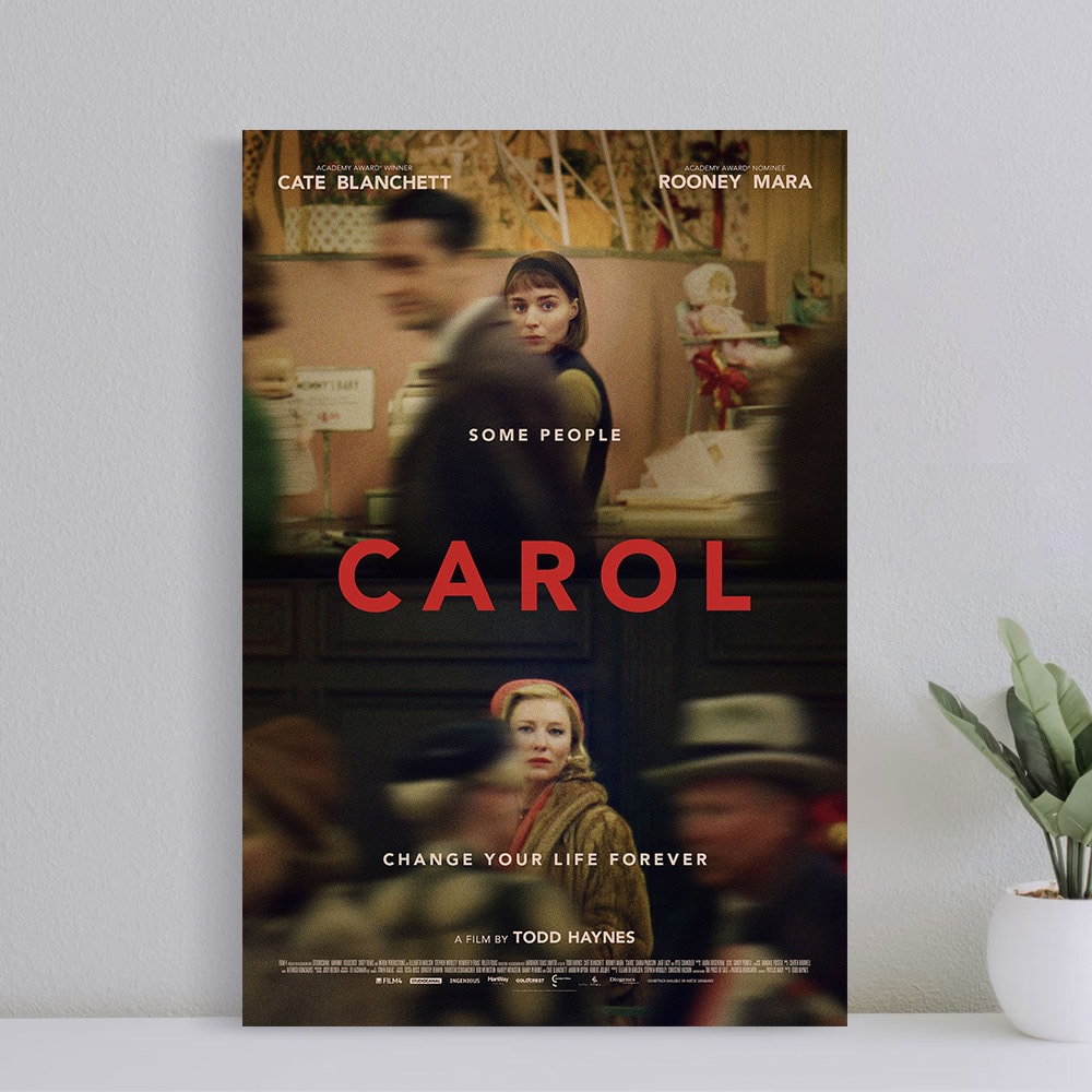 Carol Movie Poster, Cate Blanchett Rooney Mara Film Poster, Wall Art Film Print, Art Poster for Gift, Home Decor Poster, (No Frame).jpg