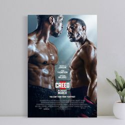 creed iii movie poster, wall art film print, art poster for gift, halloween decor poster, halloween gift for men poster,