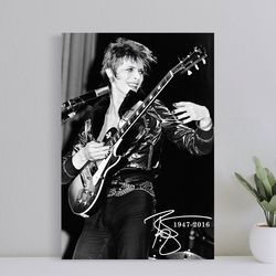 david bowie live gibson les paul guitar poster, wall art canvas print, art poster for gift, home decor poster, love gift