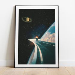 Determination  Retro Futuristic Space Art  Sci-Fi Collage  Inspirational  Surrealist Collage  Galaxy Art  Space Walk  Wa