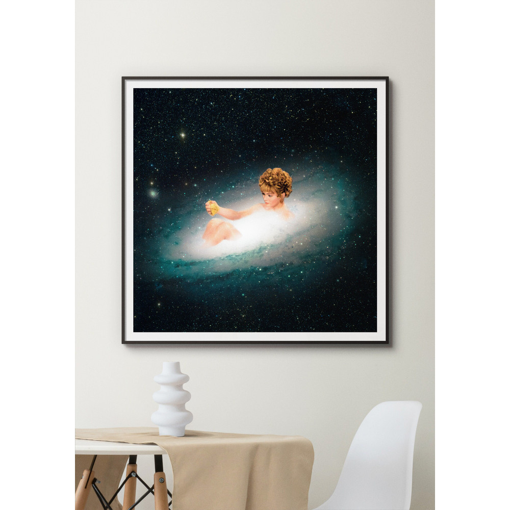 Star Bathing Scifi Poster Vintage Collage Cosmic Art Space Poster Retro Futurism Art Cosmic Artwork Retro Scifi Wall Art.jpg