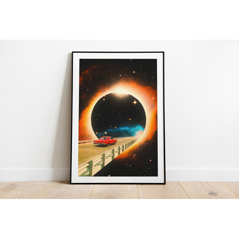Cosmic Highway Retro Futurism Space Art Vintage Collage Art Sci-Fi Cosmic Poster Surreal Art Eclectic Home Decor Wall Art.jpg