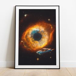 the space commuter retro-futurism space art vintage collage art sci-fi art surreal art cosmic art eclectic decor