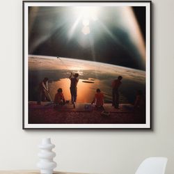 space golf  sci-fi poster  surreal collage  cosmic art  vintage collage poster  sports poster  golf art  retro art  wall