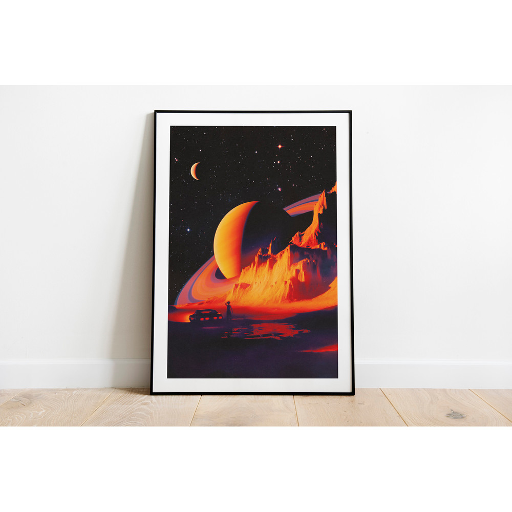 Alien Landscape Retro Futuristic Collage Vintage Sci-Fi Art Car Art Surrealism Space Travel Intergalactic Art Wall Art Decor.jpg