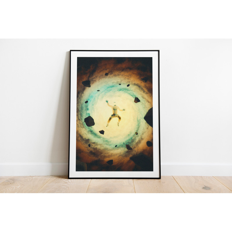 Falling Behind Cosmic Astronaut Art Collage Poster Retro Futurism Space Poster Nasa Art Vintage Art Retro Surrealism Poster.jpg