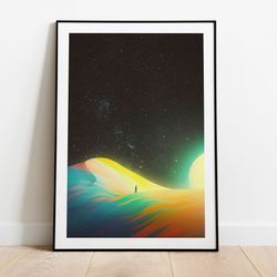 the source of happiness retro futurism space collage surrealist art trippy design psychedelic artwork sci-fi poste