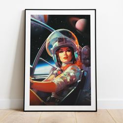 next stop mars sci-fi collage art space art retro futuristic art vintage astronaut surrealist collage space travel