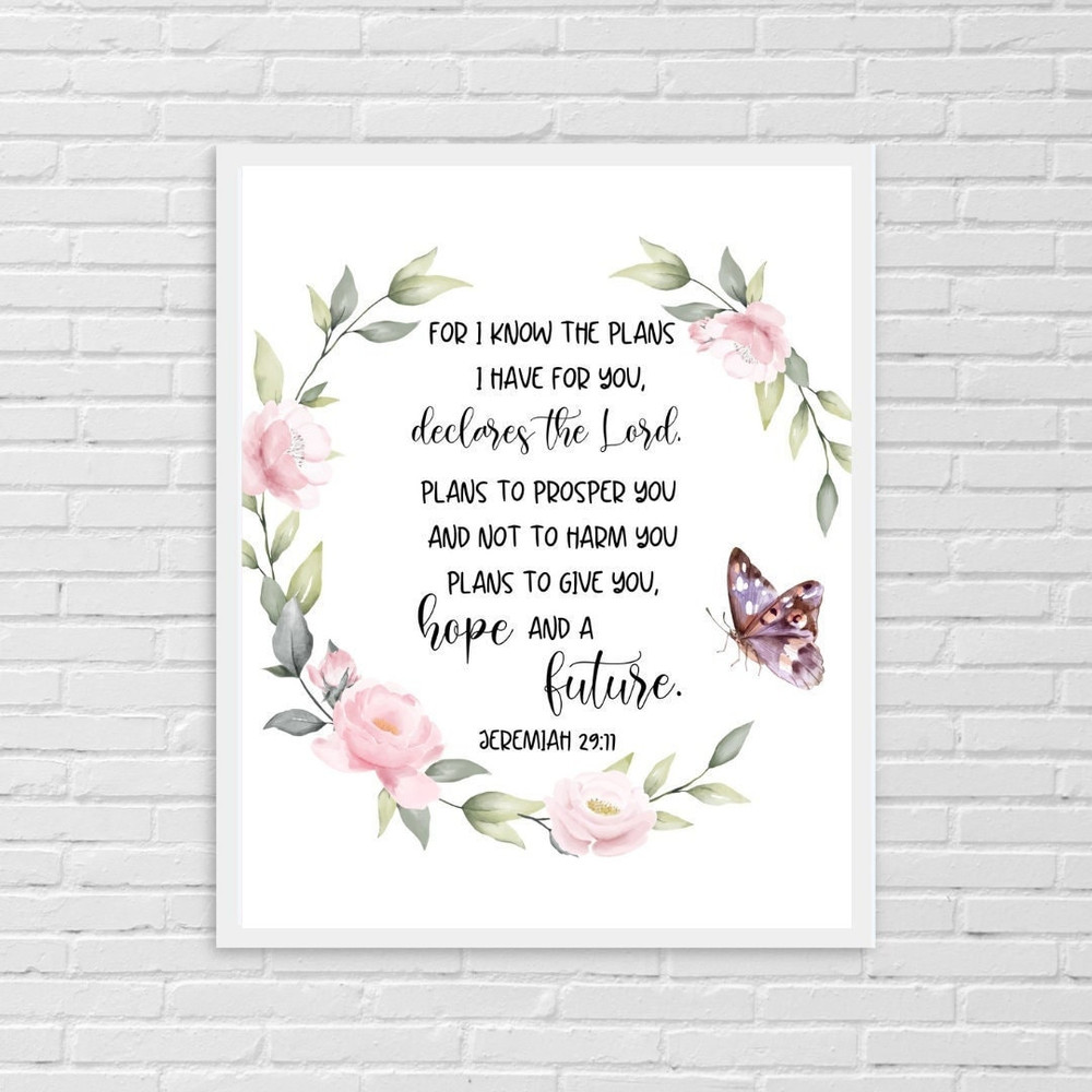 For I know the plans I have for you declares the Lord Jeremiah 2911 Bible prints Scripture wall Bible quotes Bible verse print Christian.jpg