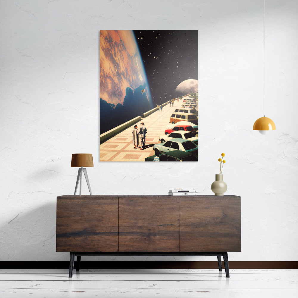 Space Promenade Metal Print Acrylic Print - Retro Future Art, Scifi Art, Cosmic Artwork, Retro Scifi, Surreal Collage, Vintage Collage.jpg