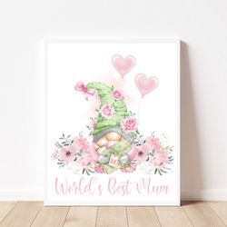 mother's day sublimation design mother's day gnome mug design gnome mug transfer mum mug design pink roses gnome mothers