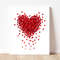 Valentines day 3D red pink heart print Heart Valentine printable art Valentines gift Watercolor Valentines prints Romantic red hearts poster.jpg