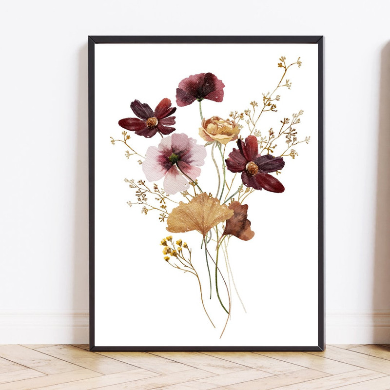 Wildflower print Wildflower printable wall art Wildflower home decor download Farmhouse decor Floral print Wildflower Flower painting poster.jpg