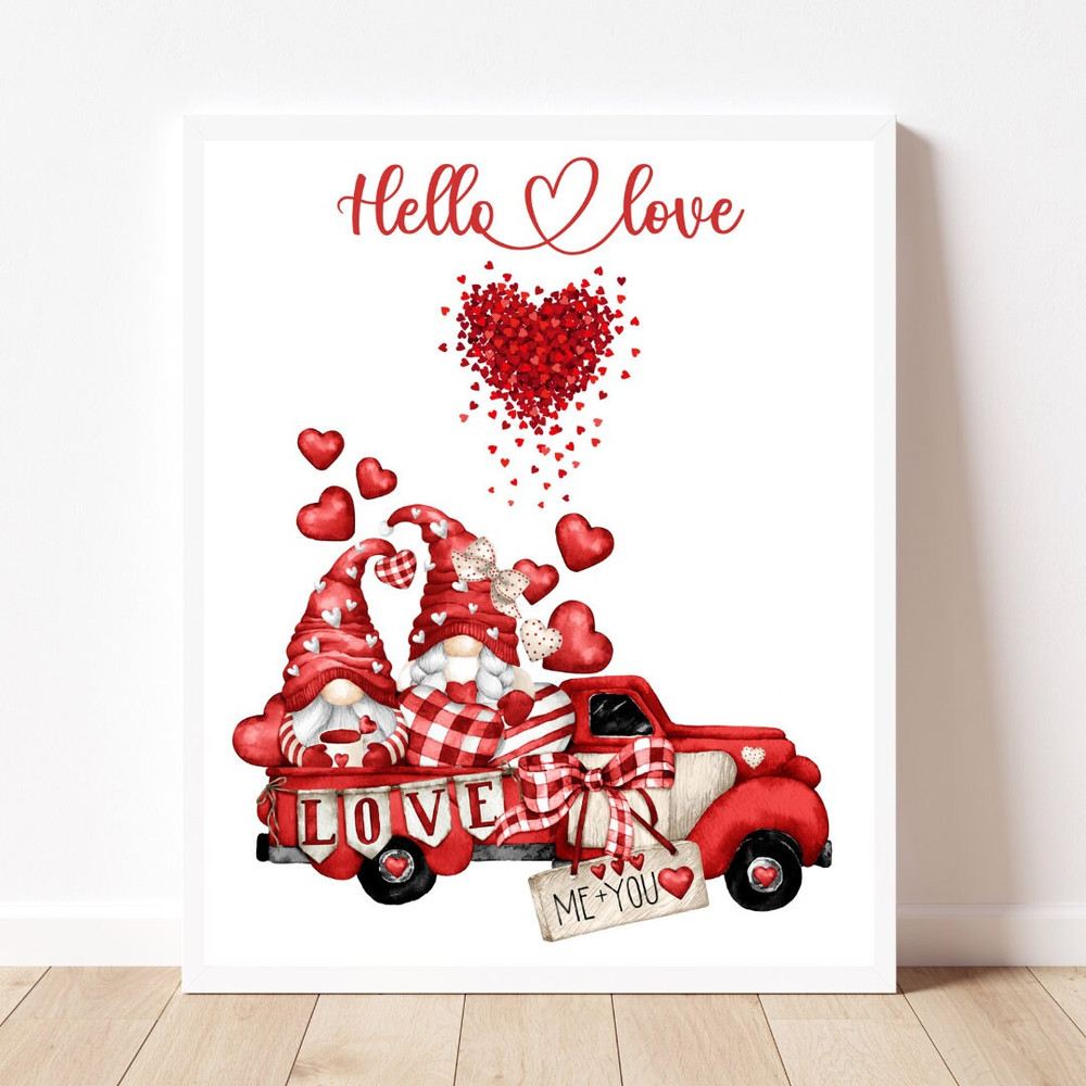 Valentines day sublimation design Valentines day sublimation graphic Png file for transfers or sublimation Watercolor gnomes for Valentines-2.jpg