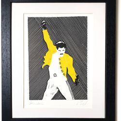 freddie mercury linoprint