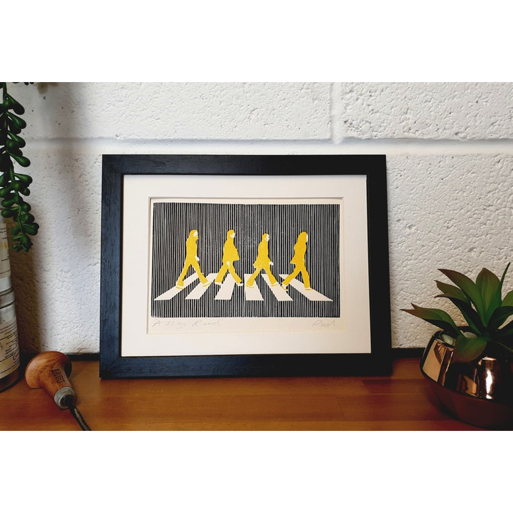 Abbey Road- Beatles, Original Lino Print.jpg