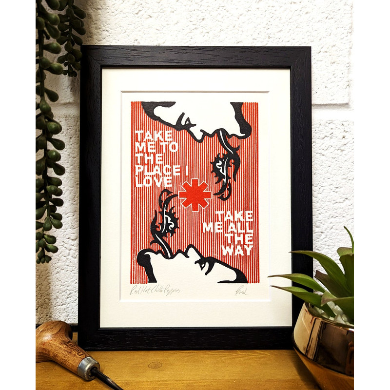 Red Hot Chilli Peppers- Original Lino Print.jpg