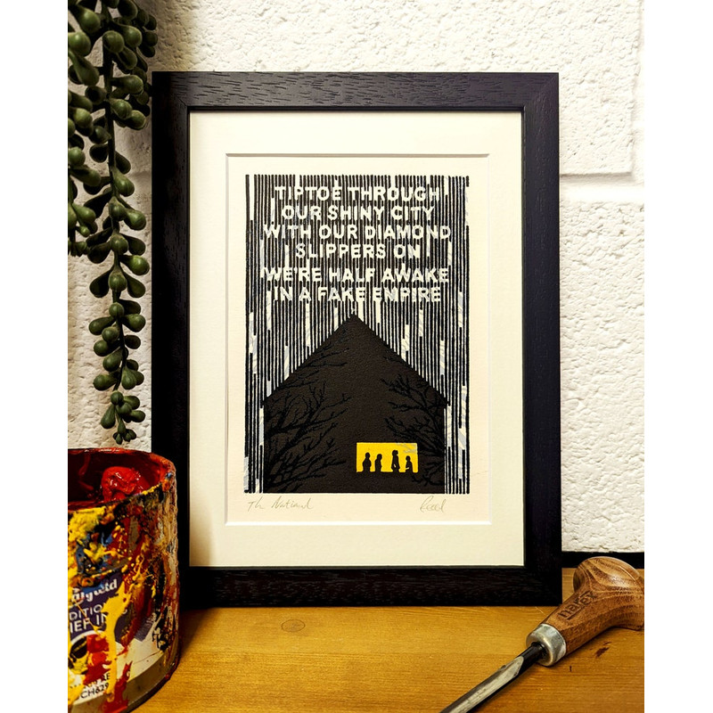 The National- Fake Empire Original Lino Print.jpg