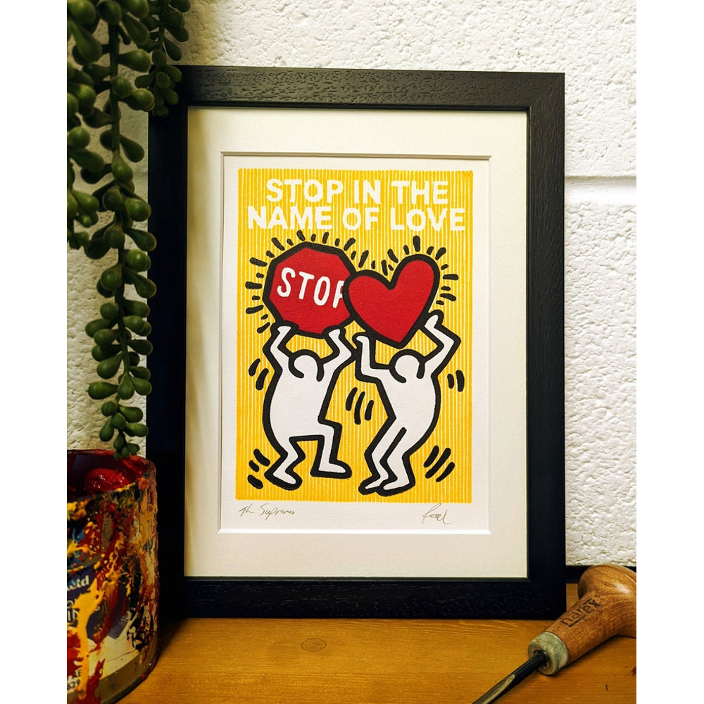 The Supremes-Keith Haring Inspired Original Lino Print.jpg