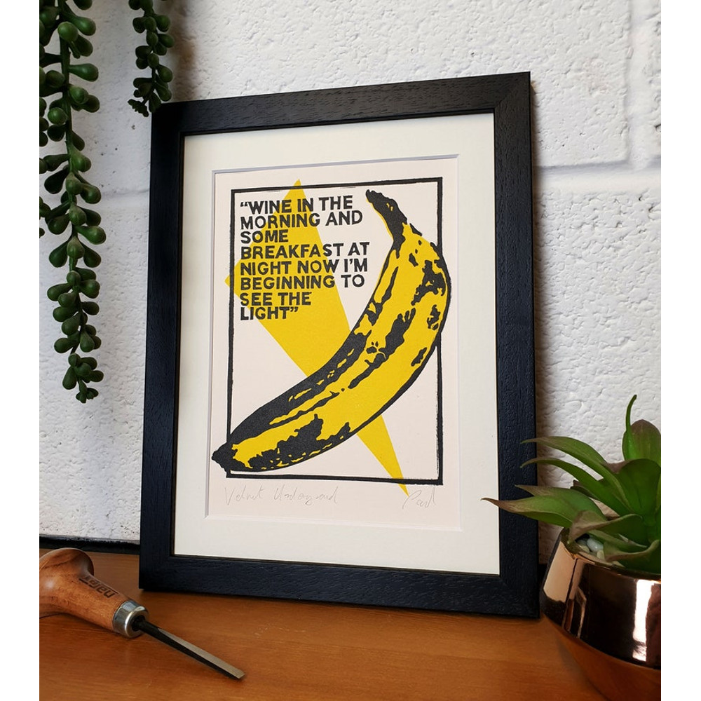 Velvet Underground-Andy Warhol Banana, Original Lino Print.jpg