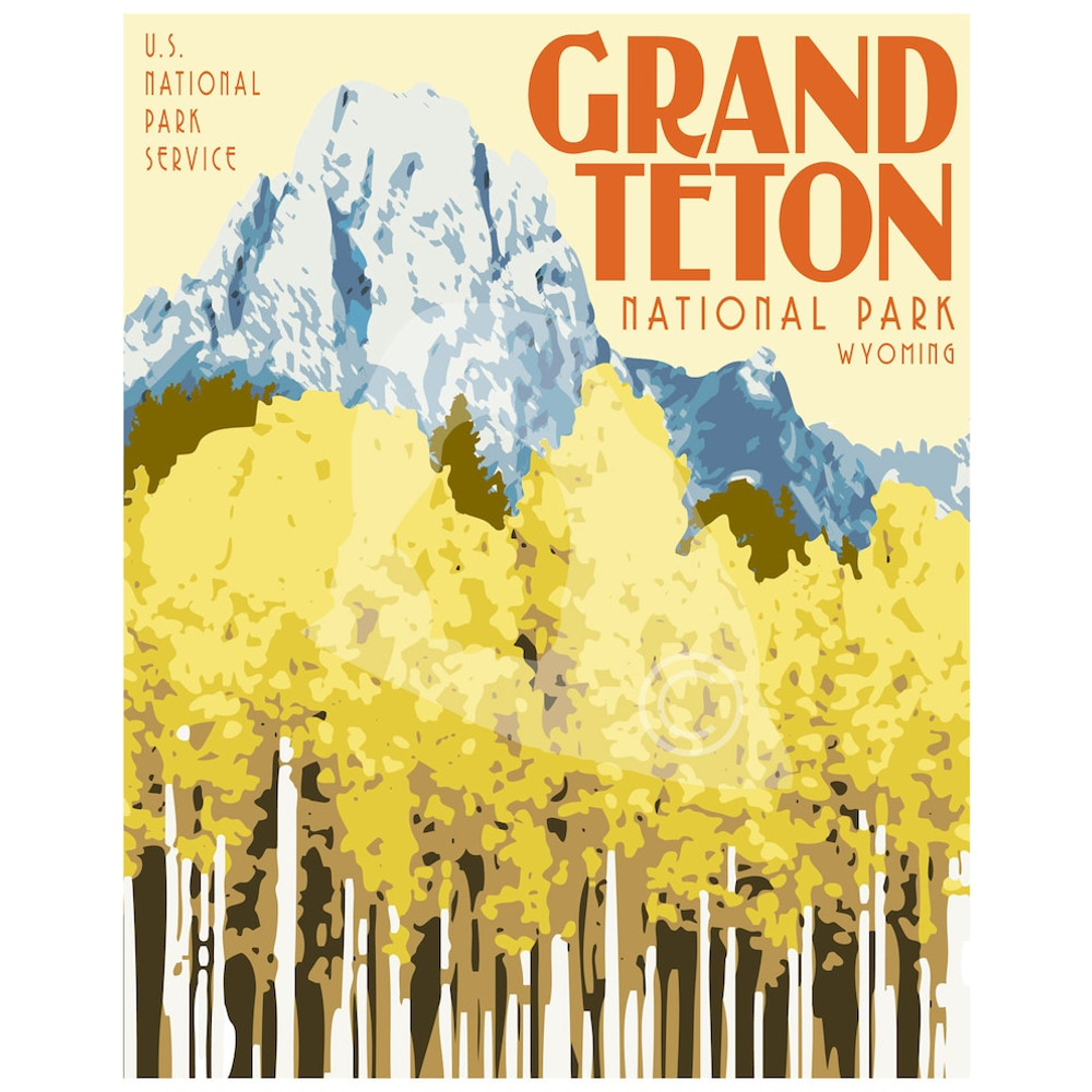 Grand Teton National Park Poster, Grant Teton Travel Poster, National Park Poster, Vintage Travel Poster.jpg