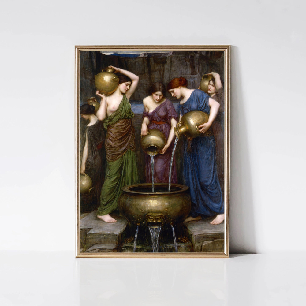 Danaides by John William Waterhouse Pre-Raphaelite Art Print Woman Portrait Painting Printable Wall Art Digital Download.jpg
