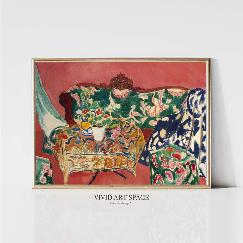 Henri Matisse Seville Still Life  Fauvism Interior Painting Print  Modern Red Art Print  Printable Wall Art  Digital Download.jpg