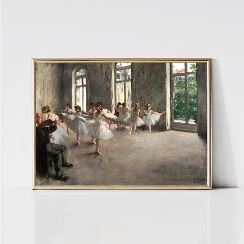 Edgar Degas Ballet Rehearsal Impressionist Ballerina Portrait Painting Dance Art Print Printable Wall Art Digital Download.jpg