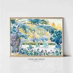 henri matisse garden of the painter fauvism landscape painting colorful abstract art print printable wall art digita