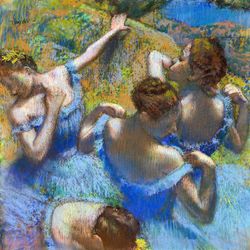 edgar degas blue dancers impressionist ballerina portrait painting ballet dance art print printable wall art digital